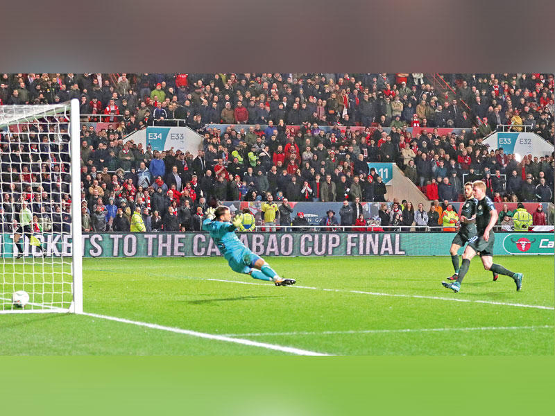 دي بروين نجم السيتي يسجل الهدف الثالث