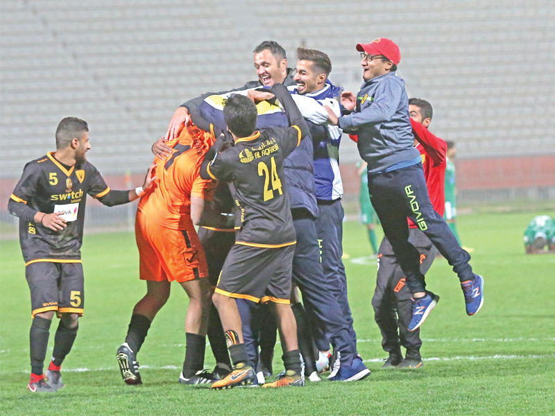 فرحة لاعبي القادسية