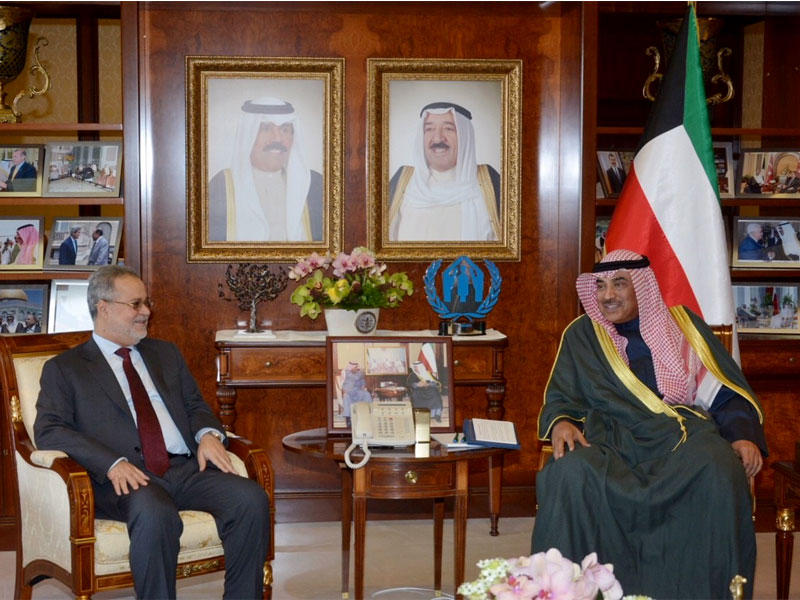 الشيخ صباح خالد الحمد الصباح نائب رئيس مجلس الوزراء وزير الخارجية يلتقي نائب رئيس مجلس الوزراء وزير الخارجية في الجمهورية اليمنية الشقيقة عبدالملك المخلافي