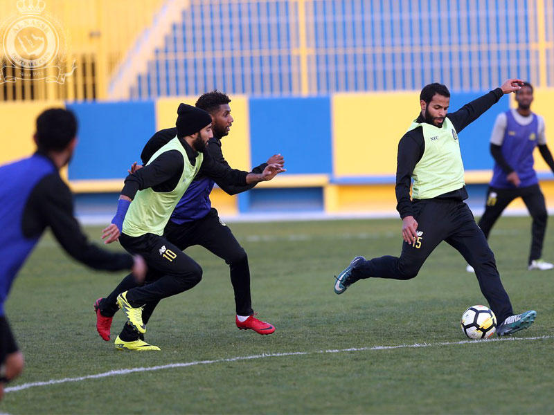 جانب من تدريبات النصر