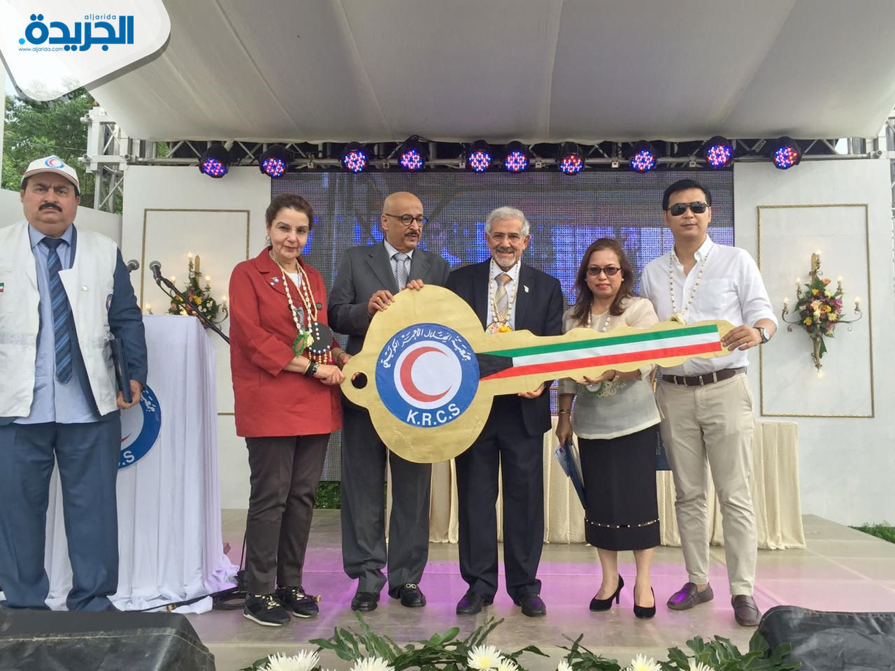 جانب من افتتاح «قرية الكويت الإنسانية» في «سامار» شرق الفلبين