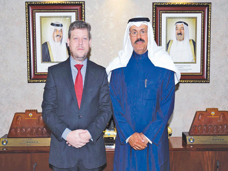 النواف مستقبلاً سفير بلجيكا