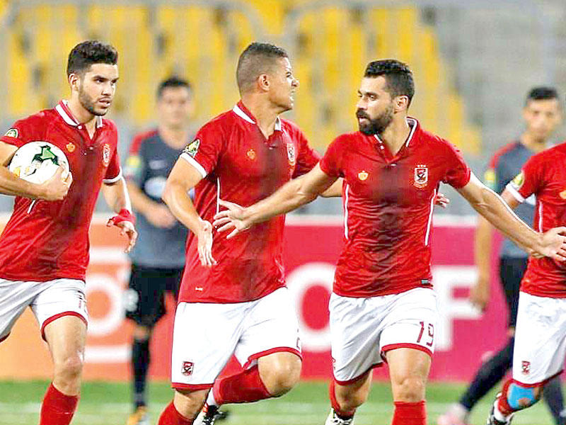 فرحة لاعبي الأهلي بعد الفوز