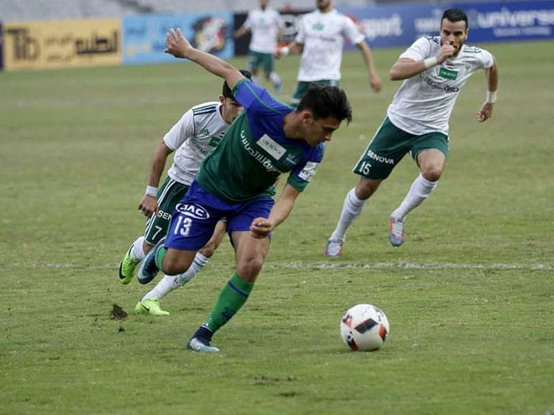  جانب من مباراة المصري والمقاصة