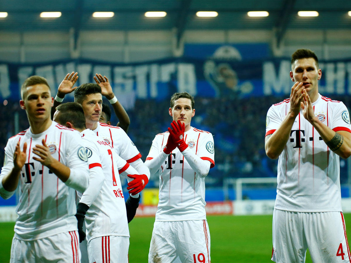 لاعبو بايرن ميونيخ بعد انتهاء المباراة