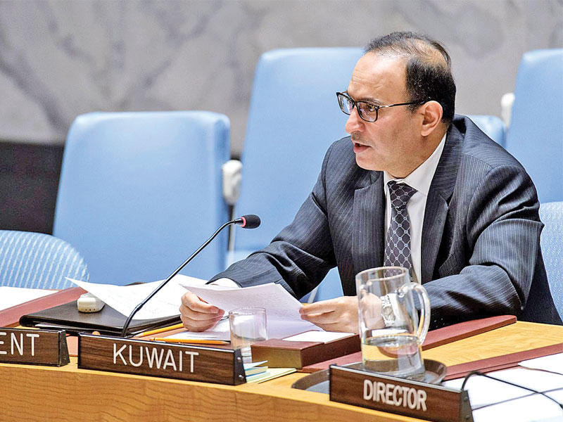 العتيبي يلقي كلمة خلال جلسة مجلس الأمن