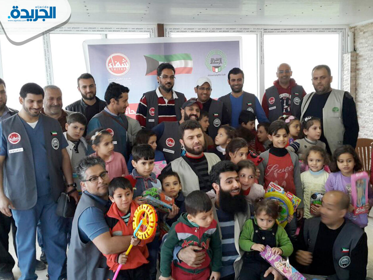 فريق الشفاء الإنساني الكويتي وأيتام اللاجئين السوريين بدار «طيبة» للأيتام جنوبي تركيا