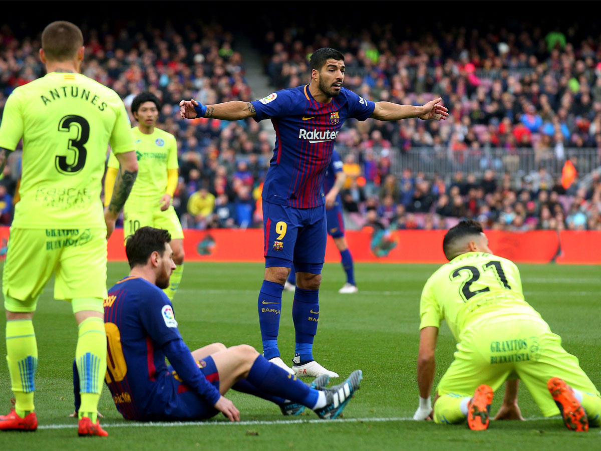 جانب من لقاء برشلونة وخيتافي