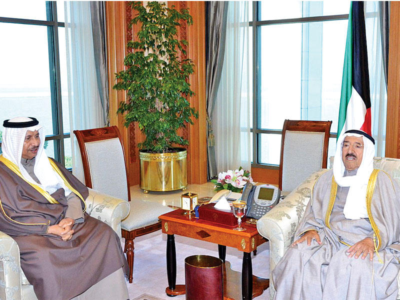 صاحب السمو مستقبلاً جابر المبارك أمس