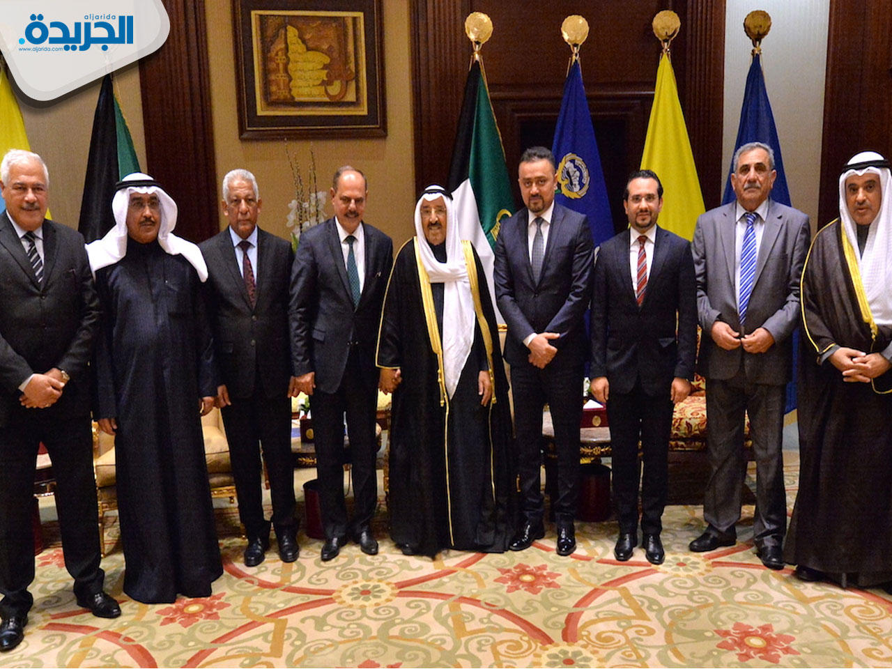 سمو الأمير يستقبل نقيب الصحفيين العراقيين ورئيس اتحاد الصحفيين العرب مؤيد اللامي والوفد الإعلامي المرافق له 