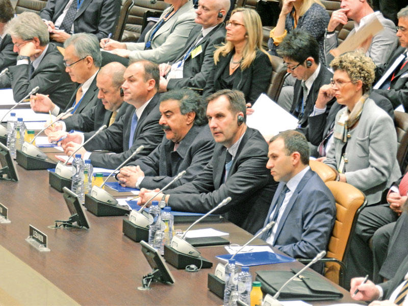 الجارالله خلال اجتماع وزراء دول التحالف الدولي ضد «داعش»   (أرشيف)