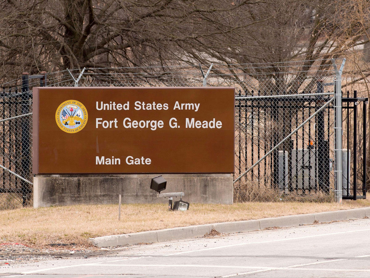 مقر وكالة الأمن القومي، بعد حادث إطلاق نار على مدخل الزوار في فورت ميد، ماريلاند