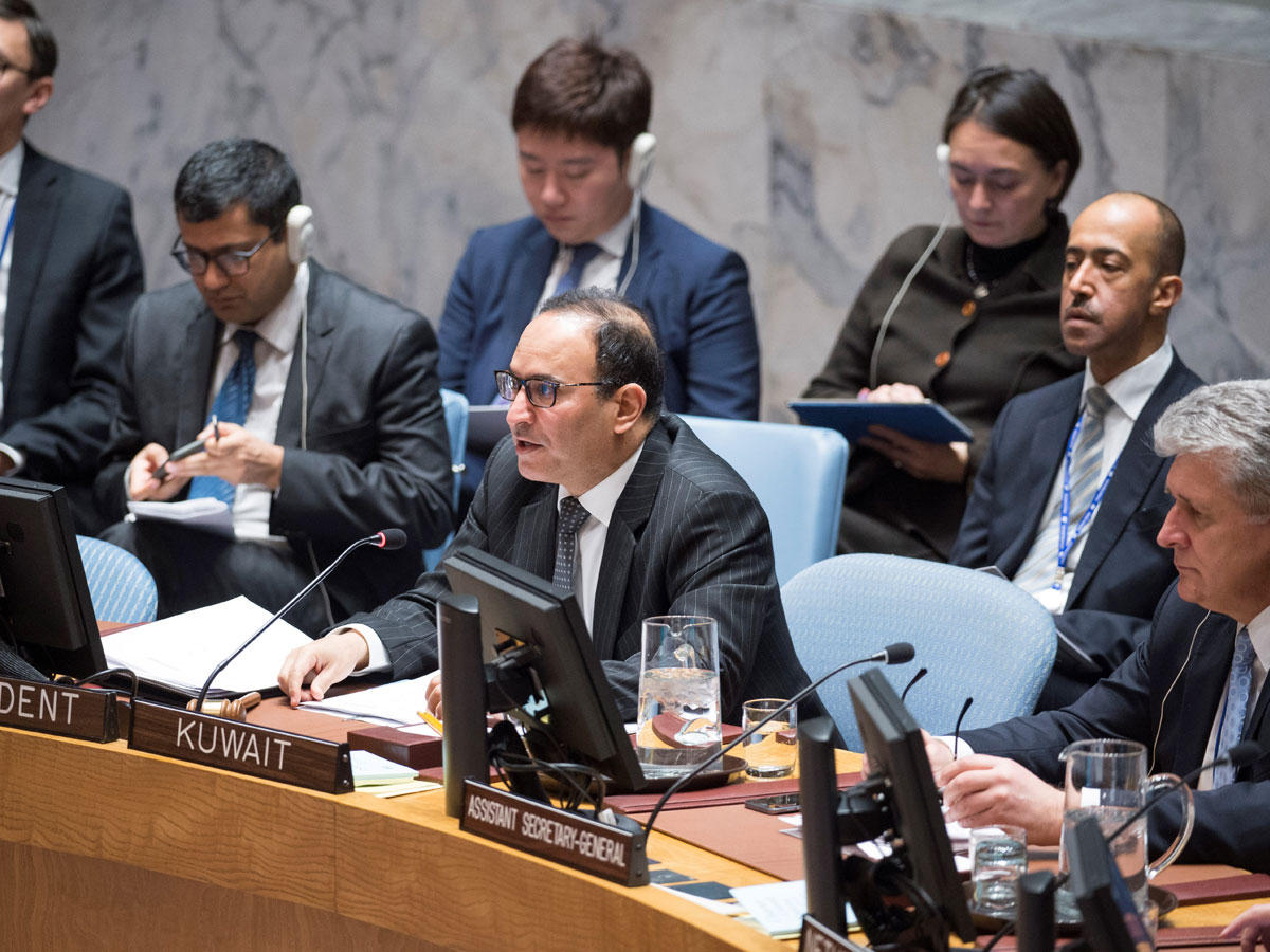 العتيبي يلقي كلمة الكويت