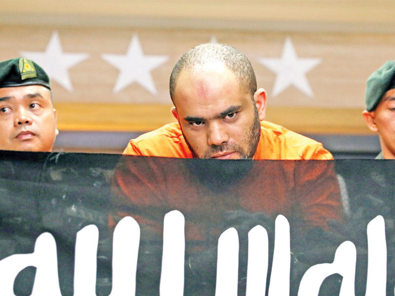 المصري فهمي الأسود في مانيلا أمسt(رويترز)