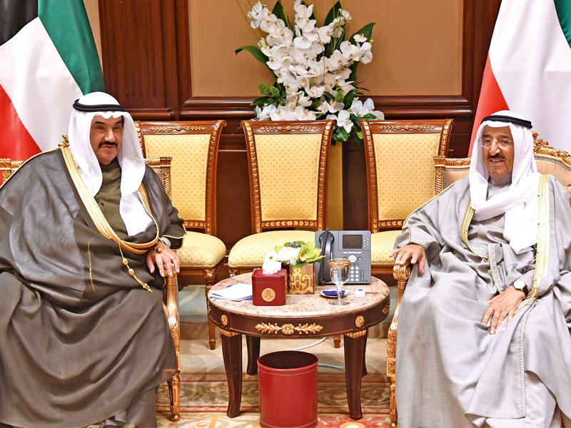 الأمير مستقبلاً ناصر المحمد أمس