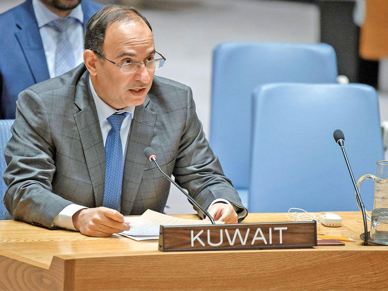 مندوب الكويت الدائم لدى الأمم المتحدة السفير منصور العتيبي