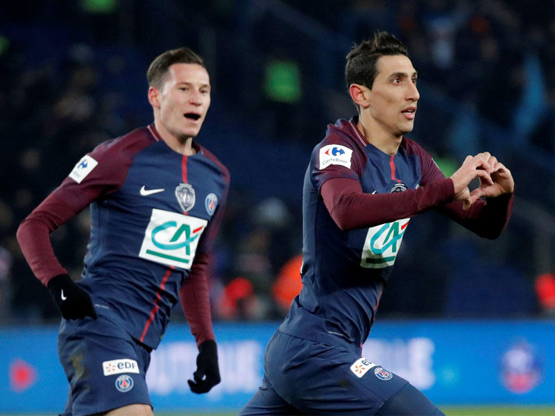 دي ماريا نجم باريس سان جرمان يحتفل بهدفه الأول