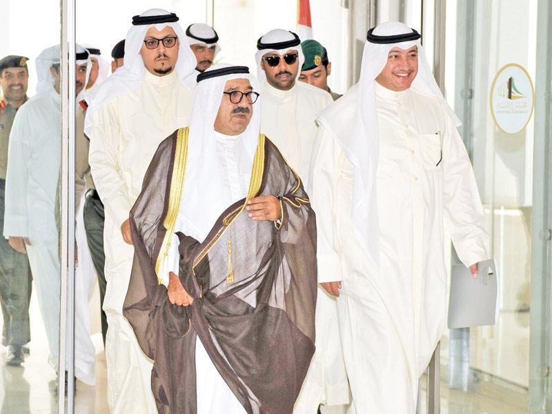 ناصر الصباح في مجلس الأمة أمس (تصوير عبدالله الخلف)