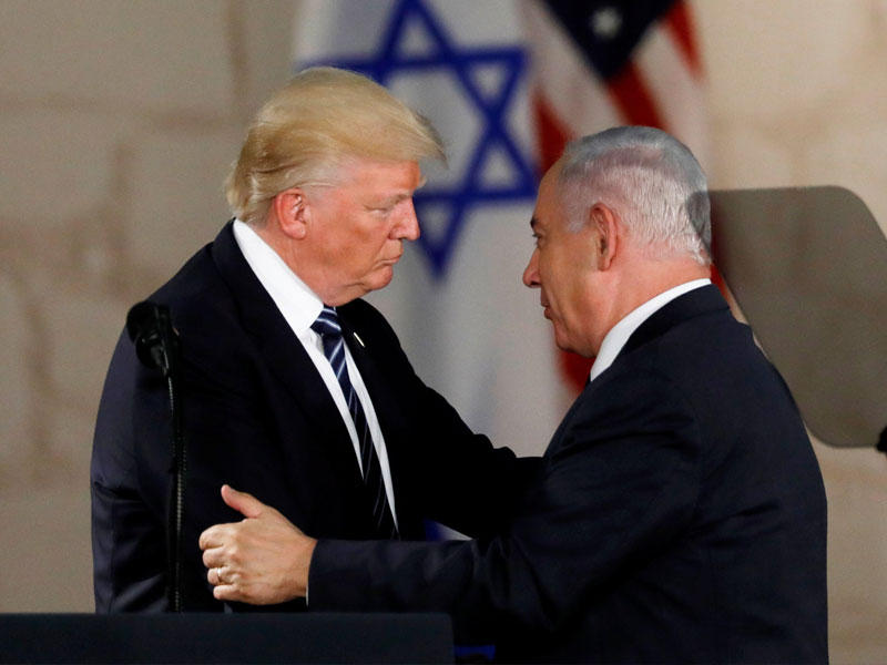  رئيس الوزراء الإسرائيلي بنيامين نتنياهو  و  الرئيس الأميركي دونالد ترامب