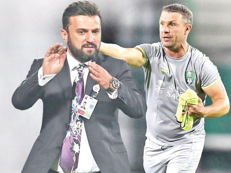 مدرب الأهلي ريبروف - مدرب الغرافة التركي بولنت أويغون