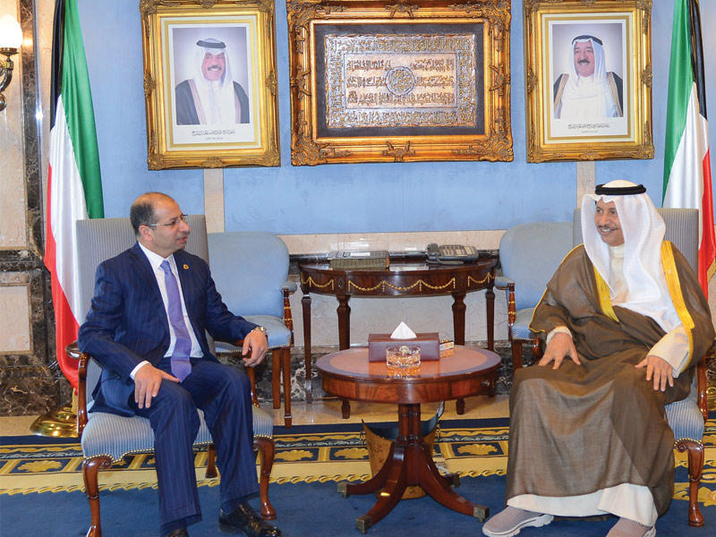 المبارك مستقبلاً الجبوري أمس