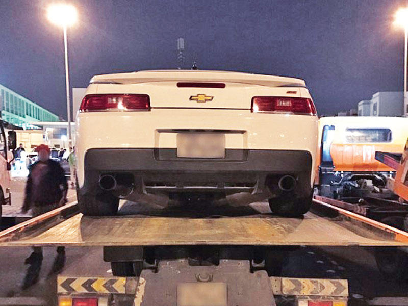 إحدى المركبات المخالفة