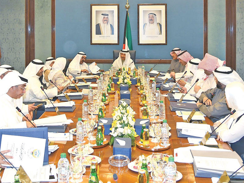  المبارك مترئسا جلسة مجلس الوزراء الاسبوعية