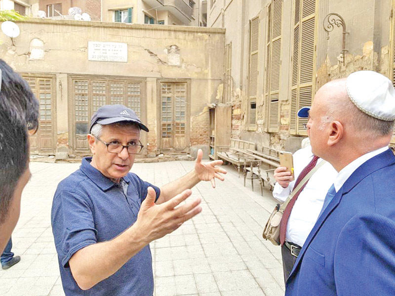 جانب من زيارة السفير الإسرائيلي في العباسية 