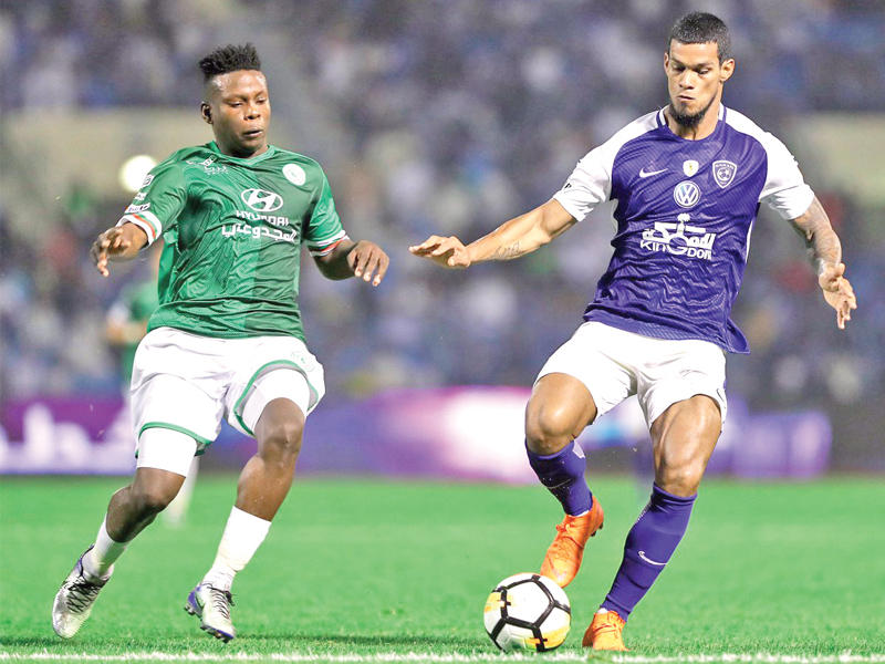 جانب من مباراة الهلال والاتفاق