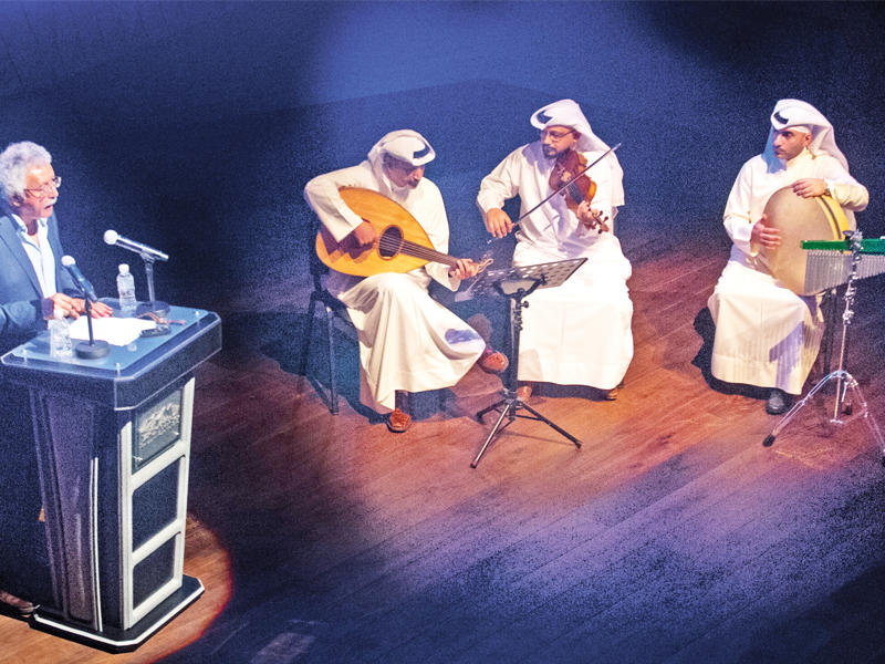 إبراهيم نصر الله خلال الأمسية