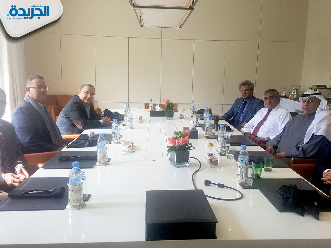 وزير الاقتصاد والمالية المغربي خلال لقائه بالمدير العام للصندوق الكويتي للتنمية الاقتصادية العربية