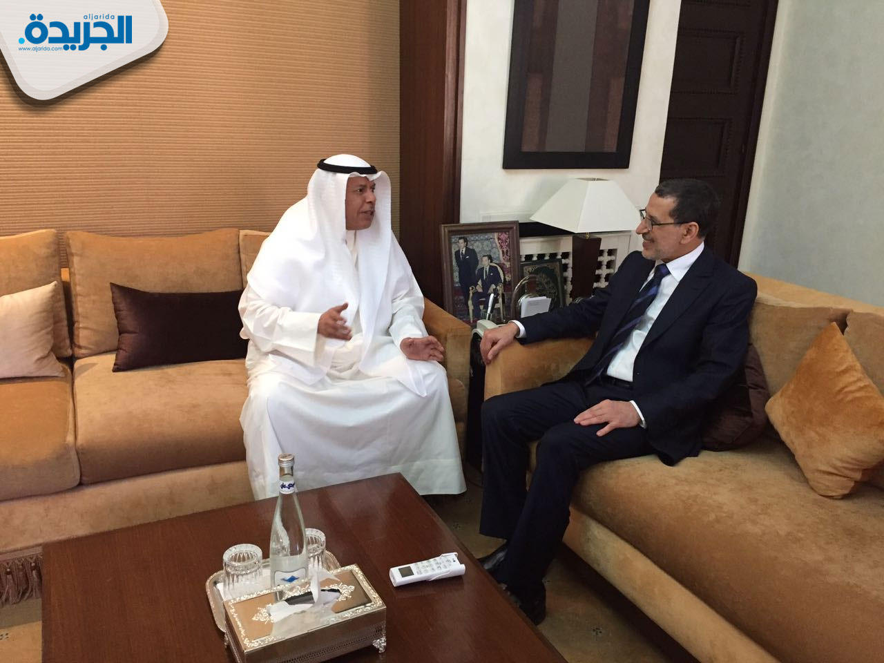  سفير دولة الكويت خلال لقاء سابق برئيس الحكومة المغربية سعد الدين العثماني