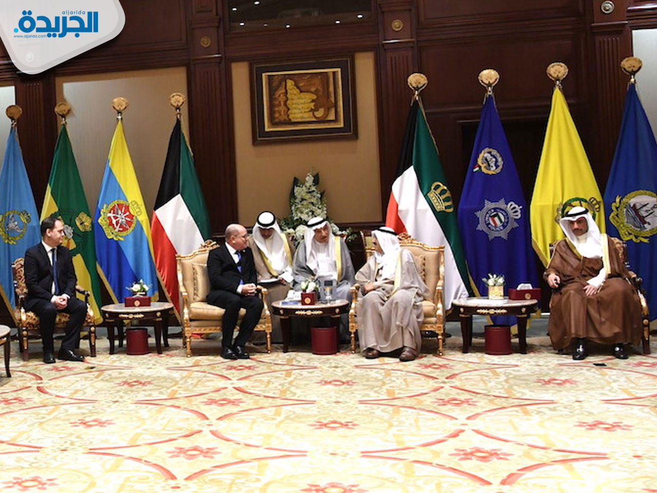 سمو الأمير مستقبلا رئيس البرلمان السويدي أوربان آلين