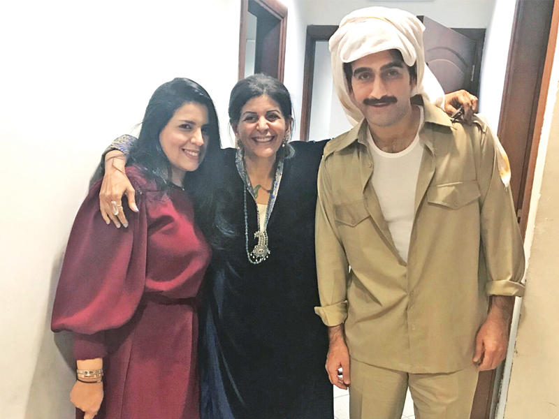 احمد إيراج مع فارعة السقاف بعد البروفات 