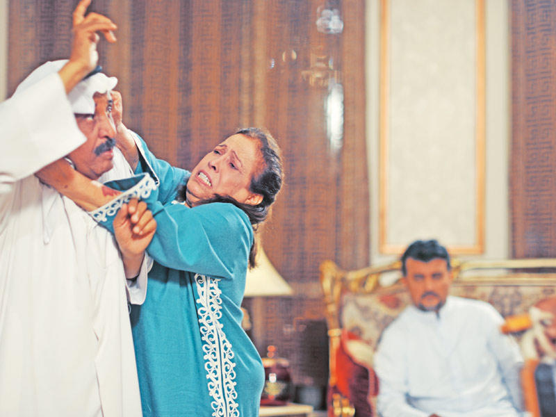 حياة الفهد ومحمد جابر في مشهد من  «مع حصة قلم»