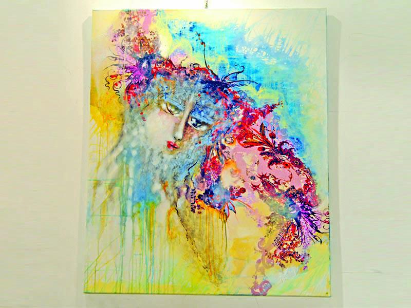 لوحة للفنانة أميرة أشكنانيn