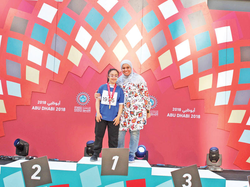 اللاعبة ديمة العسعوسي الحاصلة على ذهبية وبرونزية 