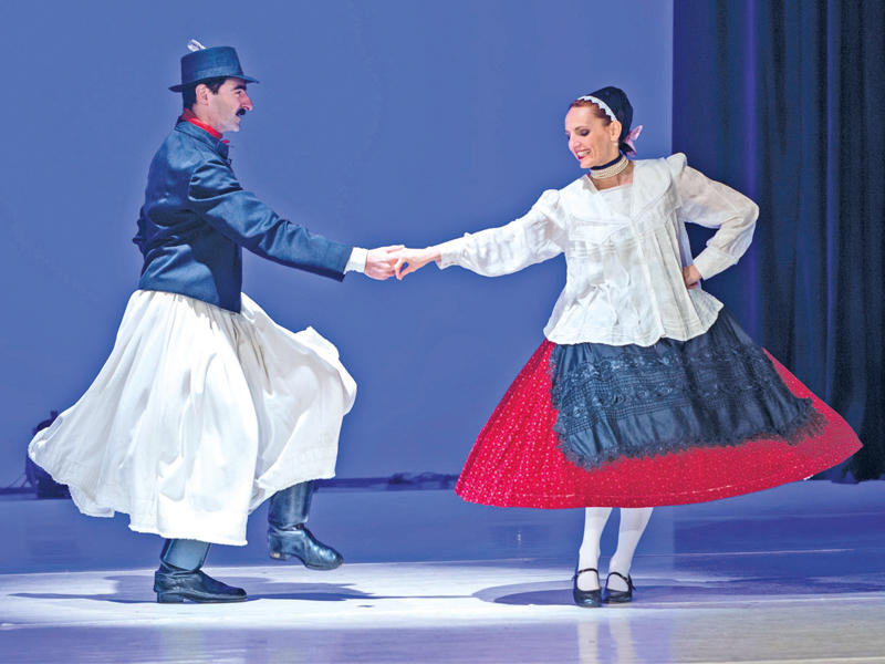 من استعراضات الفرقة الهنغارية