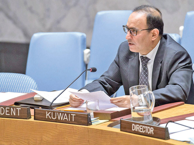 مندوب الكويت لدى الأمم المتحدة منصور العتيبي