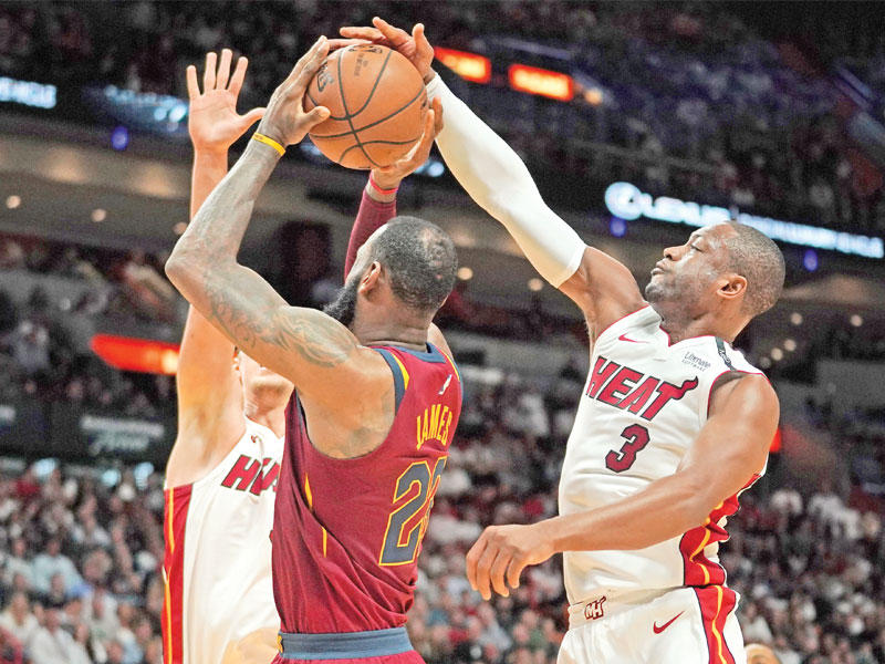 جانب من مباراة ميامي وكليفلاند