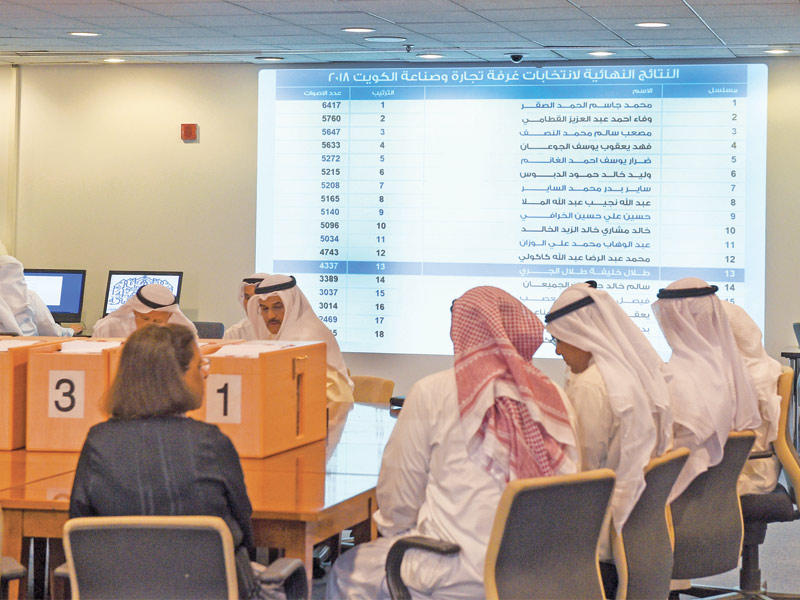 اللجنة أثناء إعلان النتائج النهائية