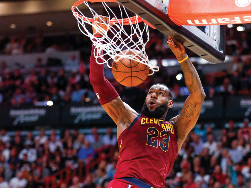 جيمس خلال المباراة 