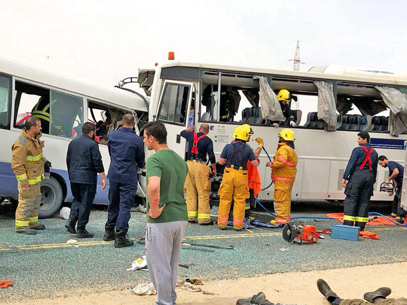 اللحظات الأولى للحادثt (تصوير عوض التعمري)