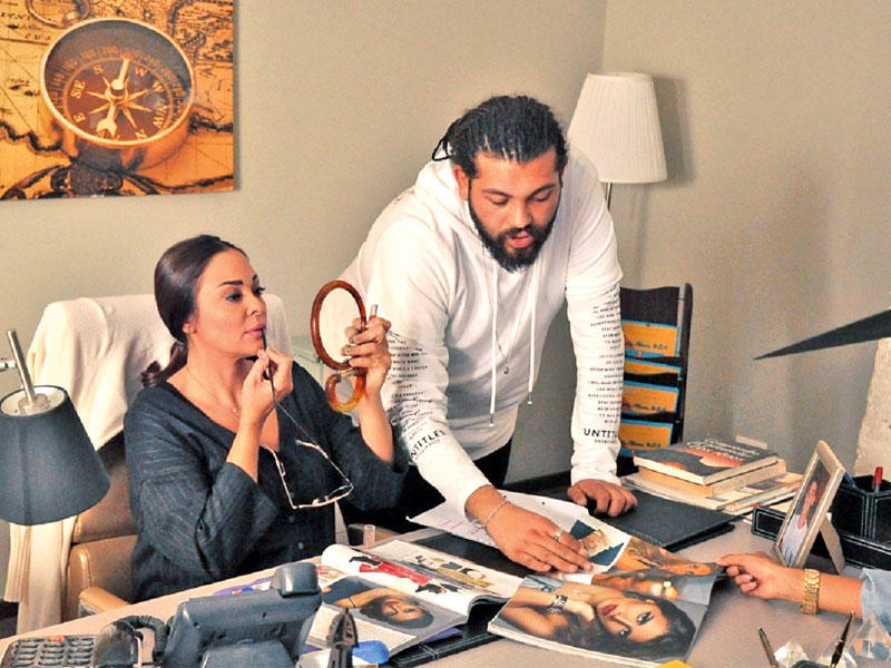 داليا البحيري أثناء تصوير المسلسل