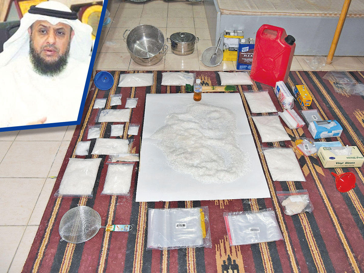 مادة الشبو وأدوات التصنيع المضبوطة  