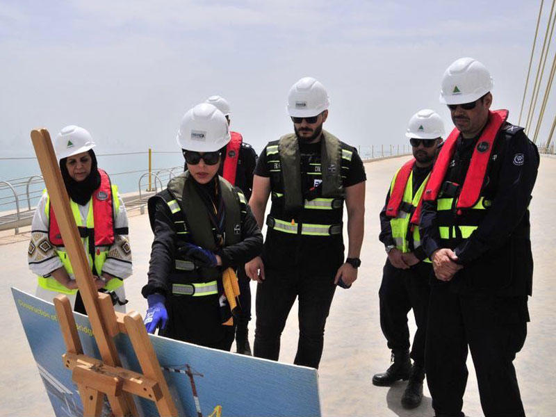 جانب من جولة «الإطفاء» على مشروع جسر جابرn