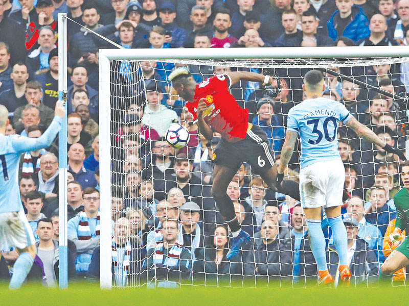 بوغبا نجم مانشستر يونايتد يحرز الهدف الثاني في مرمى مانشستر سيتي