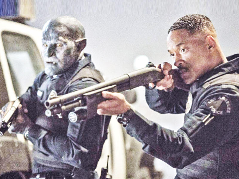 مشهد من فيلم «برايت»