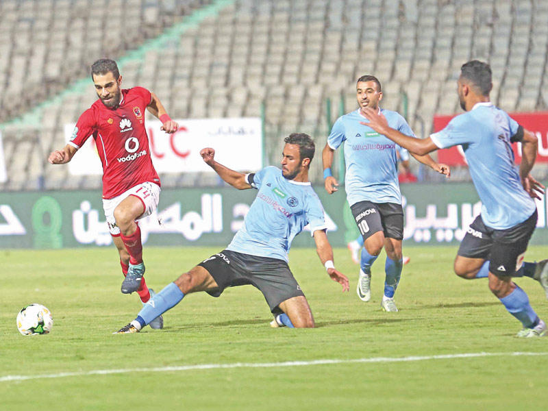 عمرو السولية في مباراة الأهلي والداخلية