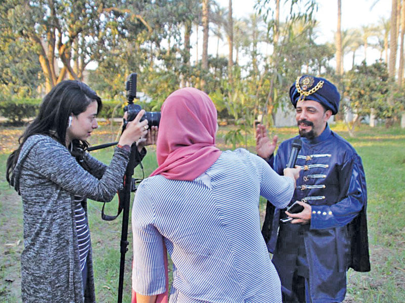 سعد الصغيرخلال التصوير